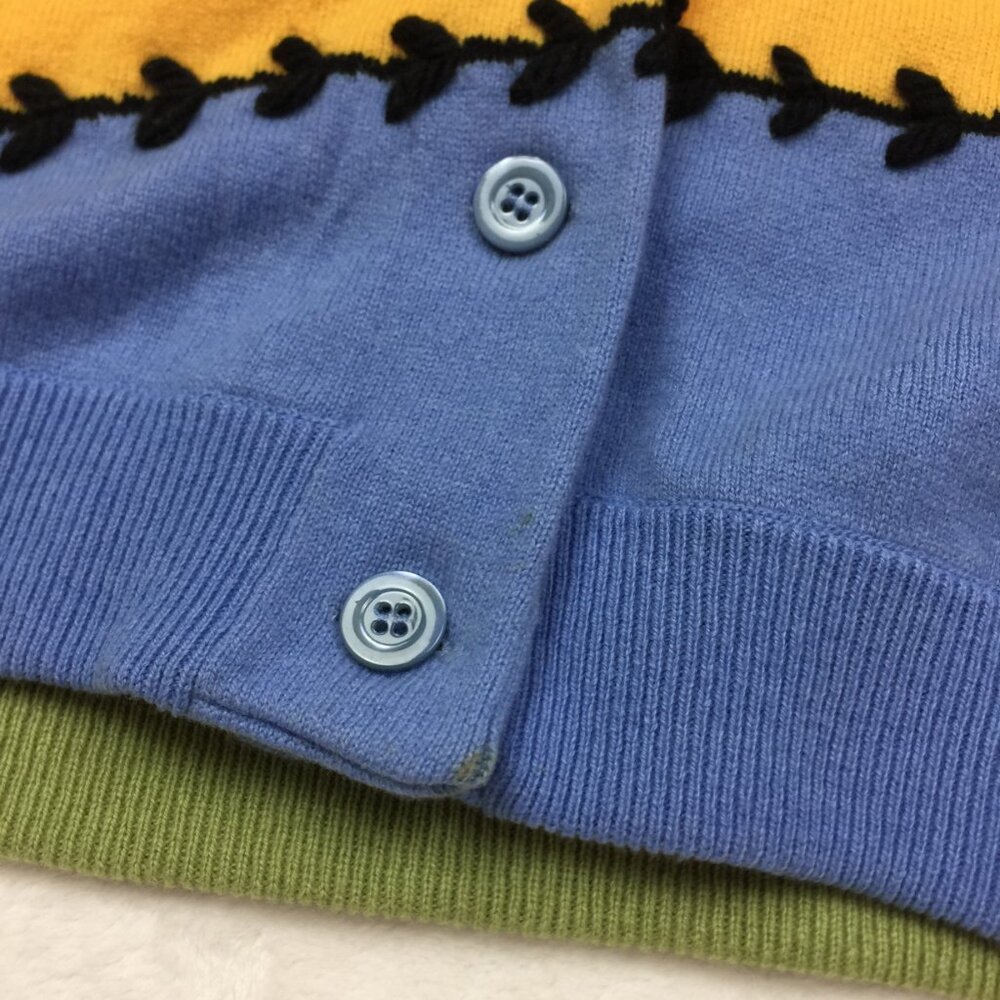 Moschino Couture Milano Sweater Cardigan Size 10 Womans Wool Cashmere Colorblock - Picture 13 of 16